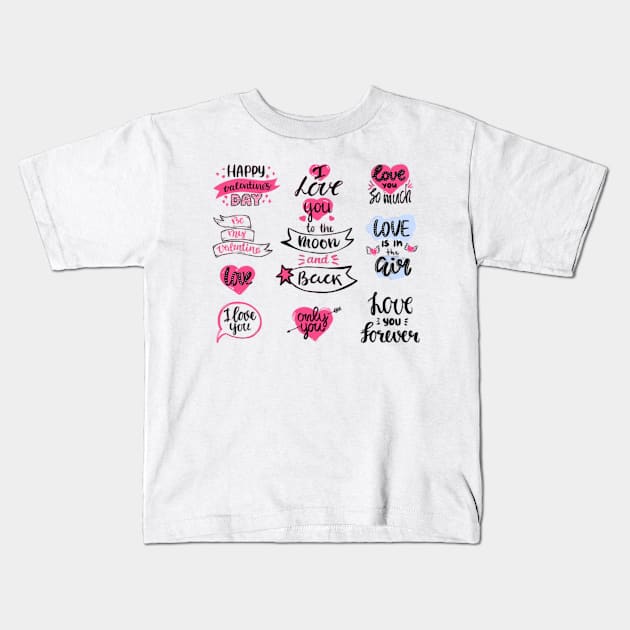 be mine valentine. Kids T-Shirt by Fanu2612